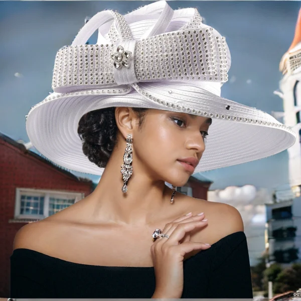 ZYUEER Chapeau Femme Derby Bowler - Capeline Élégante Église Mariage Plage Été UPF 50