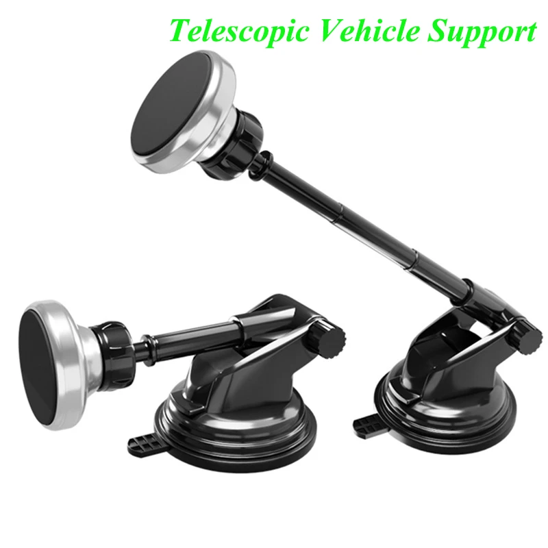 Universal Folding Car Bracket Car Telescopic Mobile Phone Holder Suction Cup Type Instrument Platform Magnetic Suction Bracket