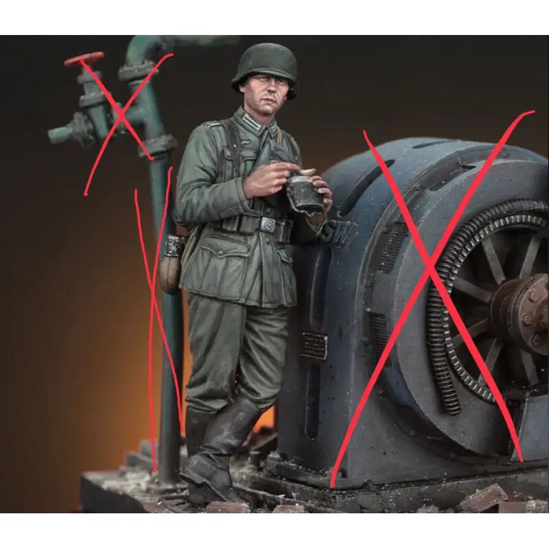Figurine modèle en résine GK, soldat allemand, kit non assemblé et non peint, 1/35