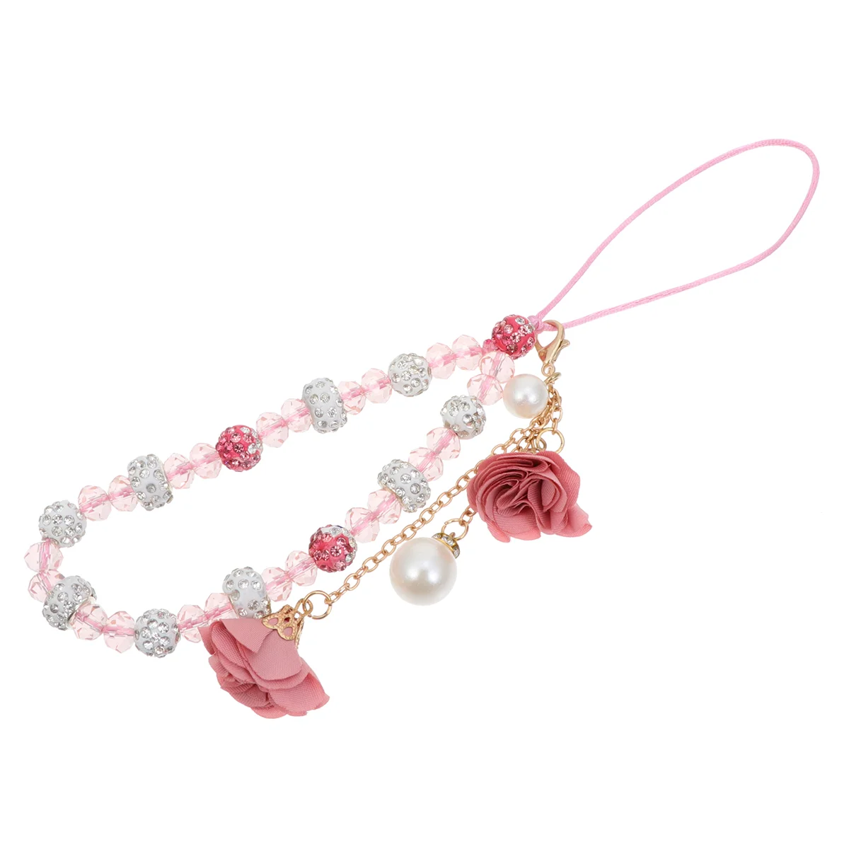 Mobile Phone Non-slip Bracelet USB Disk Decoration Crystal Strap Intelligent Flower Hanging Wrist Security