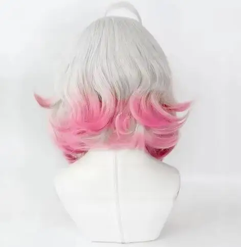 Briar Cosplay Wig GameLOL Briar Short Grey Pink With Ears Heat Resistant Synthetic Hair Halloween Party Wigs + Wig Cap
