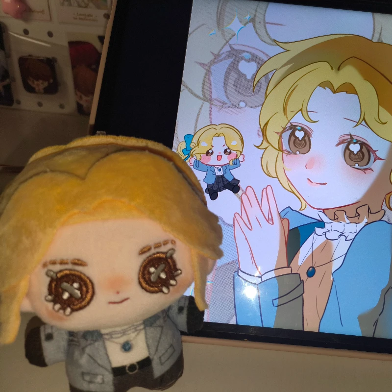 10cm Anime Game Identity V Journalist Kawaii Cosplay Cotton Doll Body Props Alice DeRoss Mini Soft Plushie Toy Figures Fans Gift