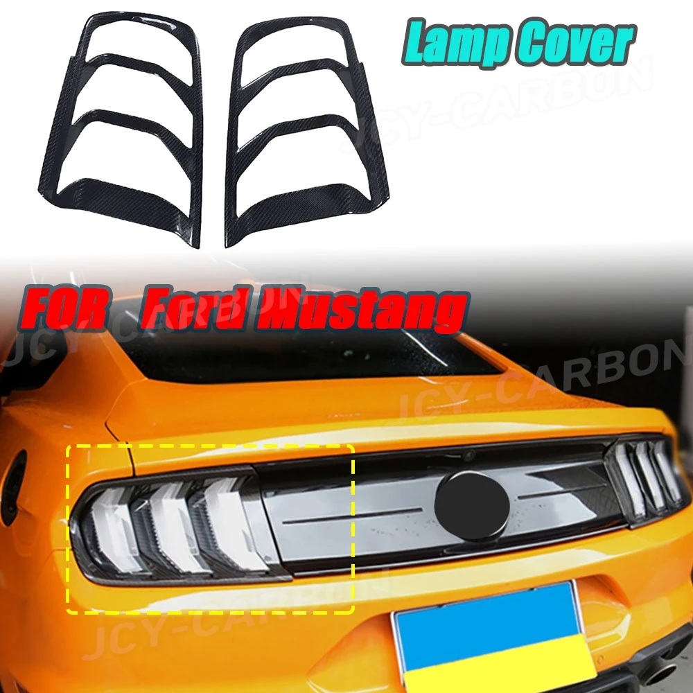 

Carbon Fiber Tail Light Lamp Cover Trim Replacement For Ford Mustang All Model 2018‑2021 2014-2017 Car Bodykits