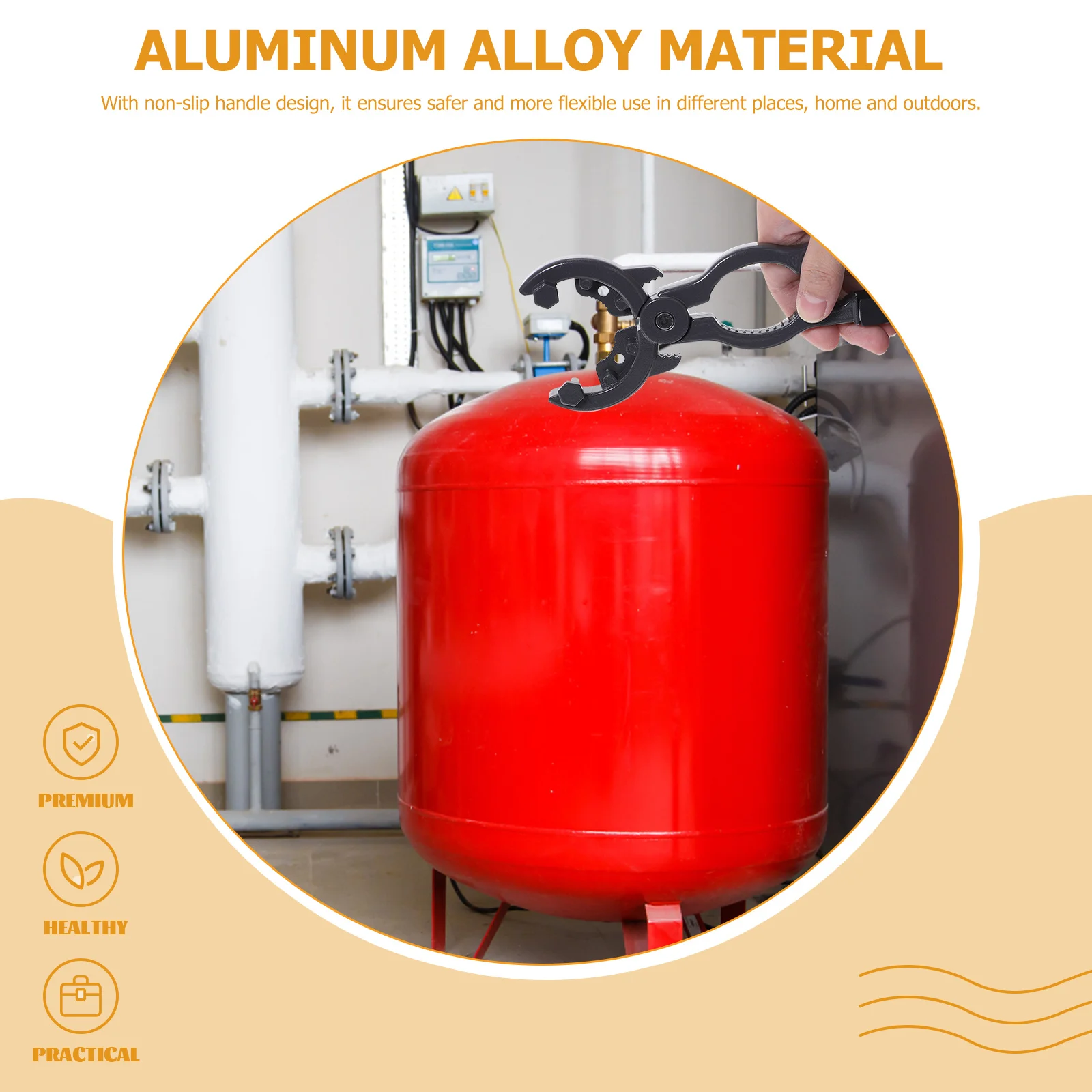 

Professional Gas Tank Pressure Wrench with Non-Slip Grip Multi-Function Spanner for Valve Removal and Bottle Opening Compact