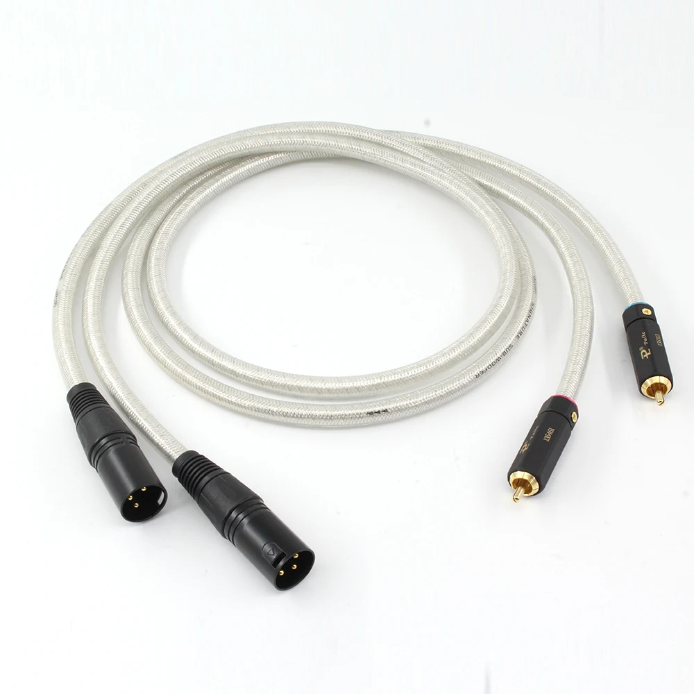 

1 Pair QED Silver-Platedr OFC Pure Copper RCA Male to XLR Male Audio Interconnect Cable