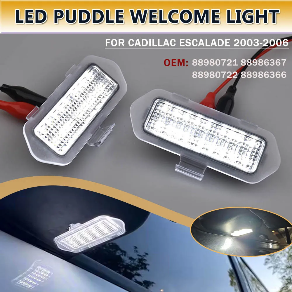 

2 шт. светодиодных фонарей под зеркала (подсветка земли/приветственные огни) для Chevrolet Silverado Suburban 1500 2500 3500, GMC Sierra Yukon, Cadillac