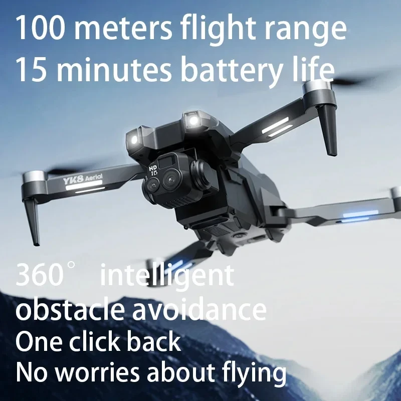 Nuovo YK8 Drone 8K motore Brushless Professinal HD 4K fotocamera grandangolare flusso ottico 360 ° evitamento ostacoli WIFI 5G RC Quadcopter