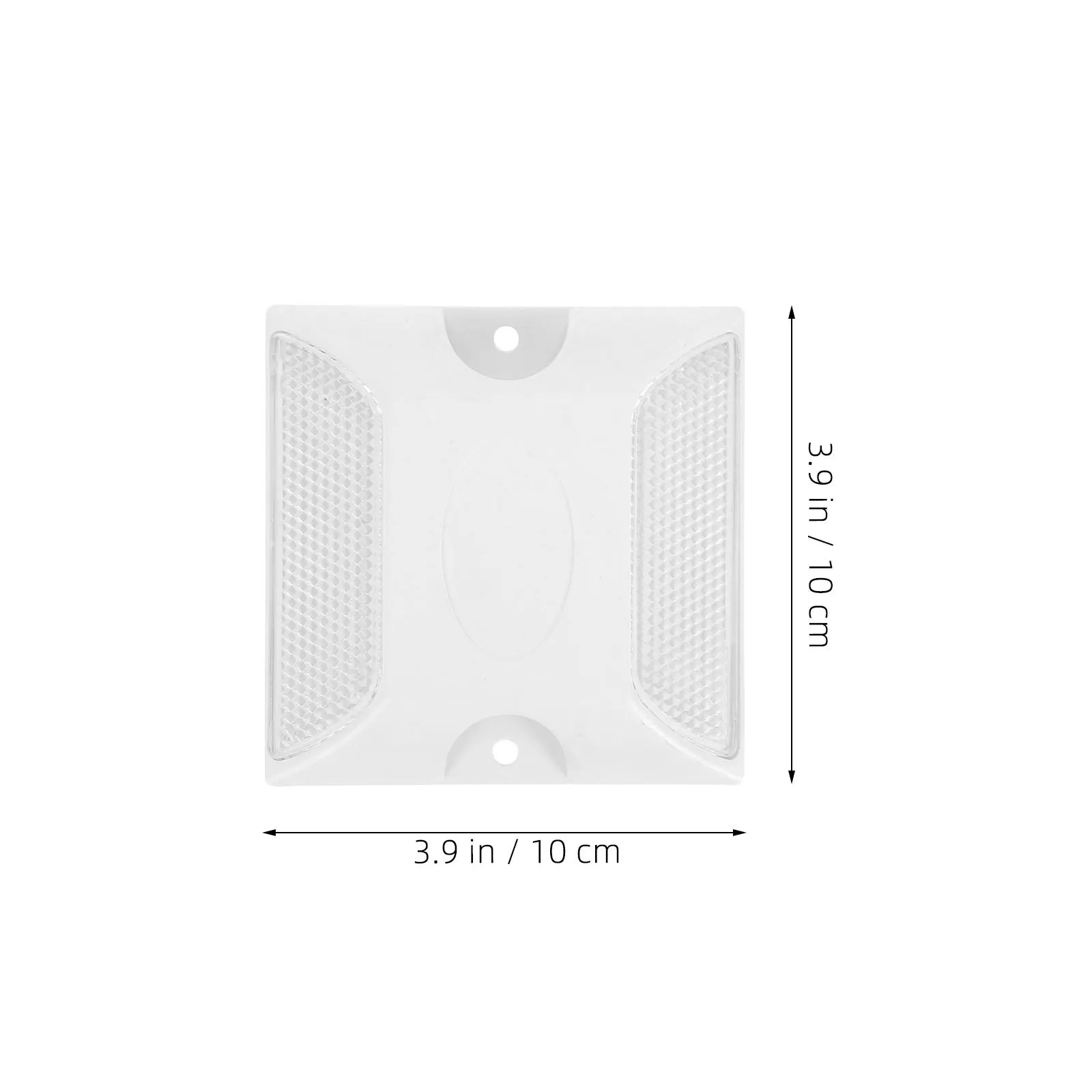 10Pcs Reflective Driveway Markers 4x4 High-Visibility Safety Reflectors for Pavement Freeway Garage Crosswalk Plastic Asphalt