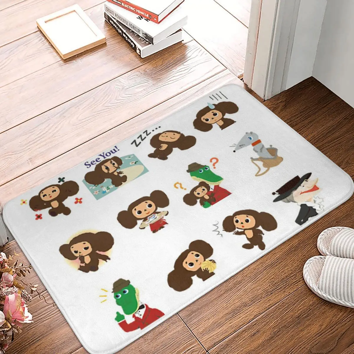 Cheburashka Doormat Kitchen Entrance Home Floor Mat Anti-slip Carpet Rug for Bathroom Footpad Mats