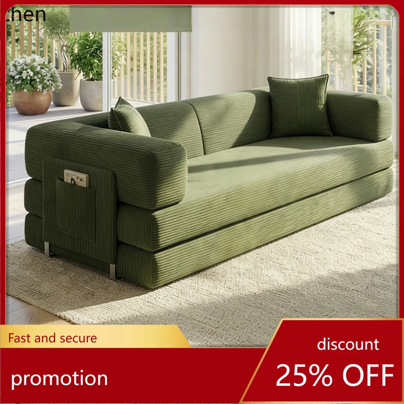 Hxl sponge compression bed corduroy all-in-one dual-use sofa bed