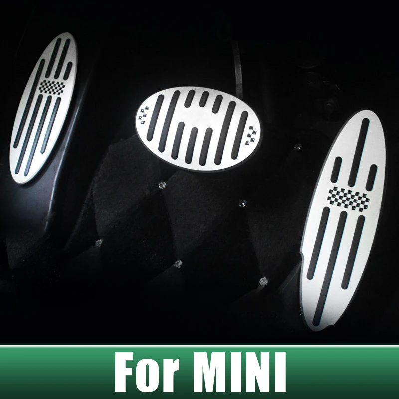 Aluminum Car Accelerator Brake Pedal Cover Anti-Slip Pads For MINI Cooper Countryman Clubman JCW S R56 R60 R61 F54 F55 F56 F60