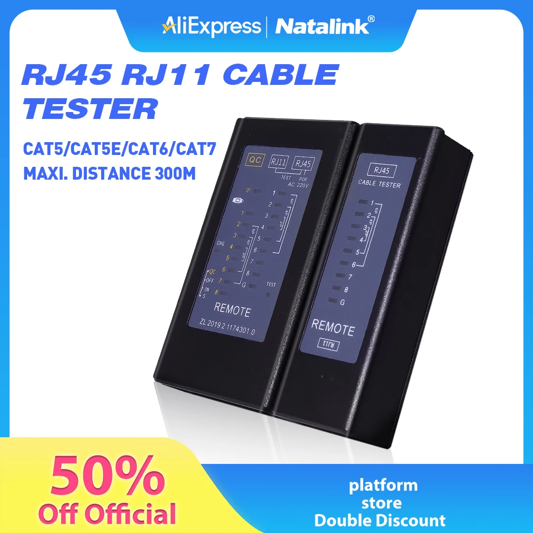 

Тестер перезаряжаемого сетевого кабеля, обнаружение одностороннего порта RJ45 для Ethernet-кабеля RJ45 RJ11, инструмент для ремонта сети Cat6/6a/5/5e/7