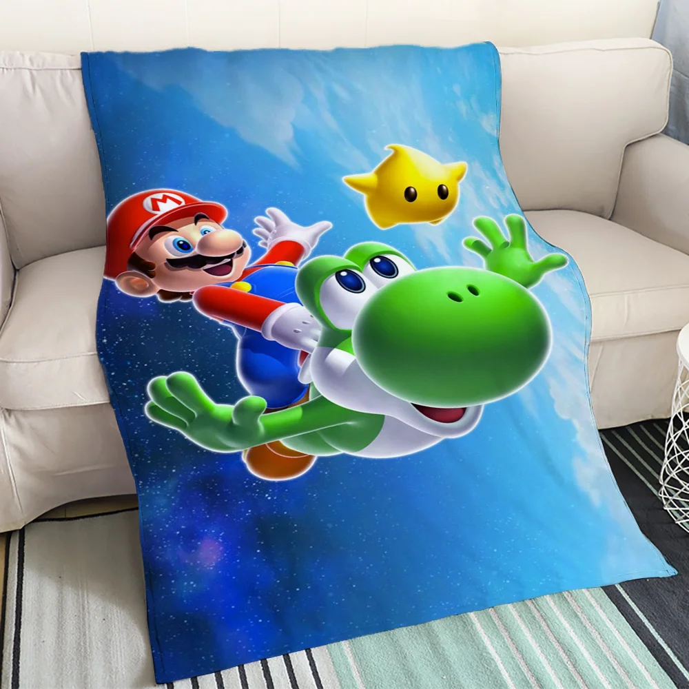 Picnic Blanket Bed Super-Mario Decorative Blankets for Sofa Cobija Fluffy Plaid Luxury Bedding Home and Decoration Throw Knee &