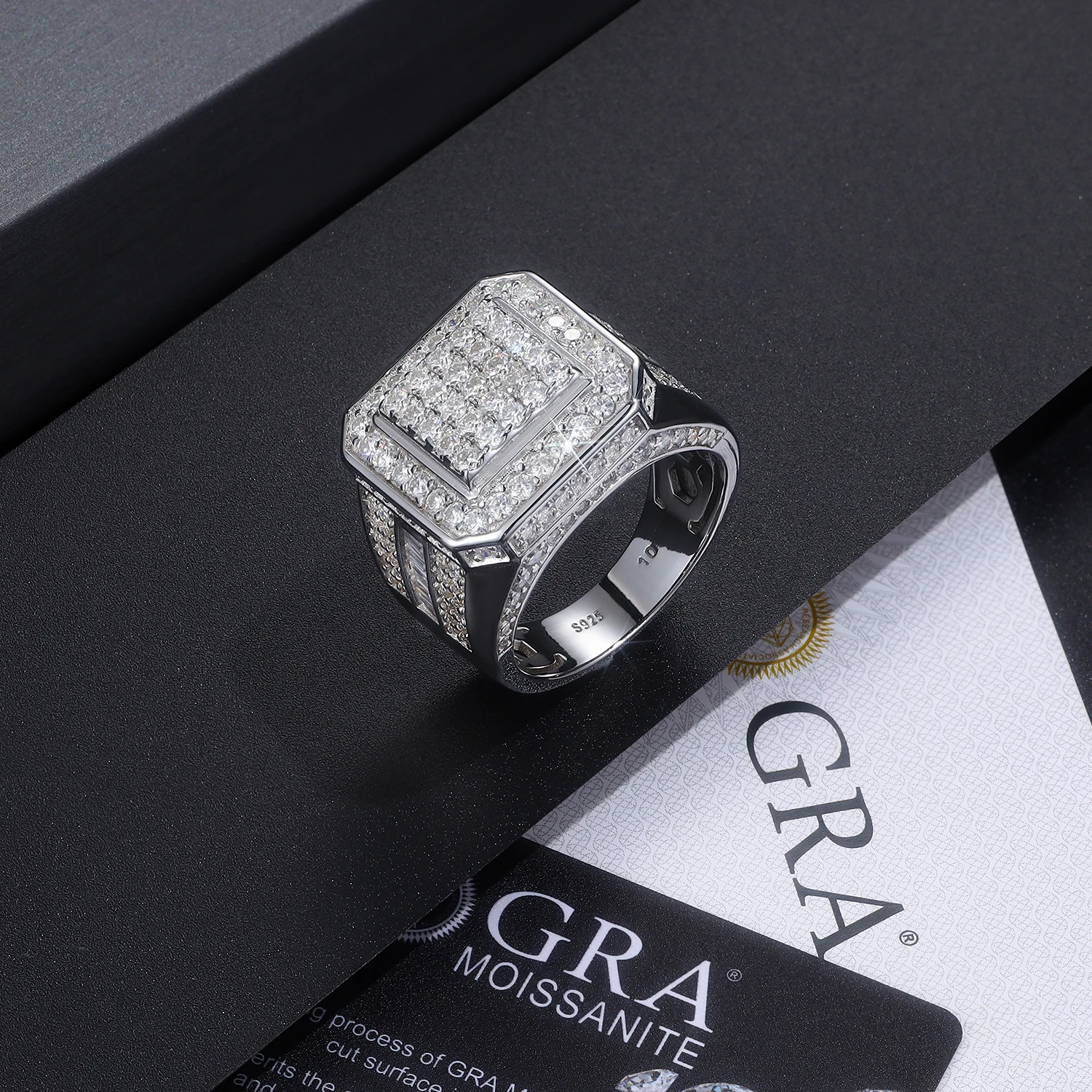 Jiuzuan anel completo de moiss - Street Fashion Rings avaliação e preço