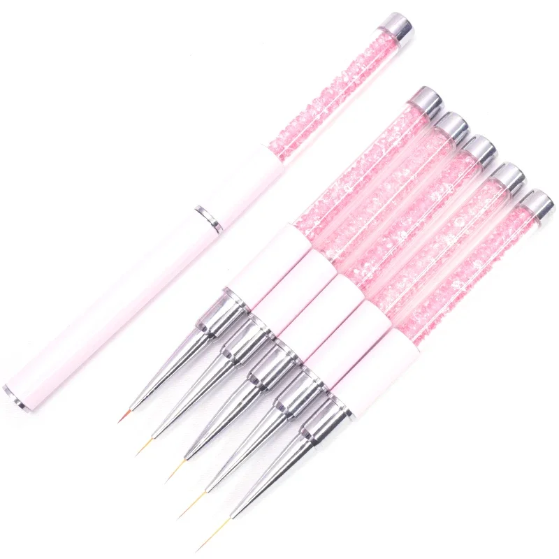 

Nails Art Brush Lines Stripe Flower Painting Drawing Pen Acrylic UV Gel Extension Grids Brush 3D Design Drawing Manicure Tools