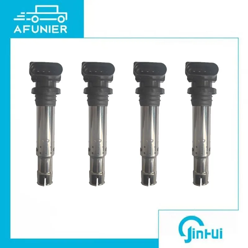 Комплект из 4 катушек зажигания для VW Golf, Jetta, Bora, Beetle, Polo, Sharan, A3, Altea, Ibiza, Fabia, Octavia, Yeti (номера OE) 036 905 715F,036905715F