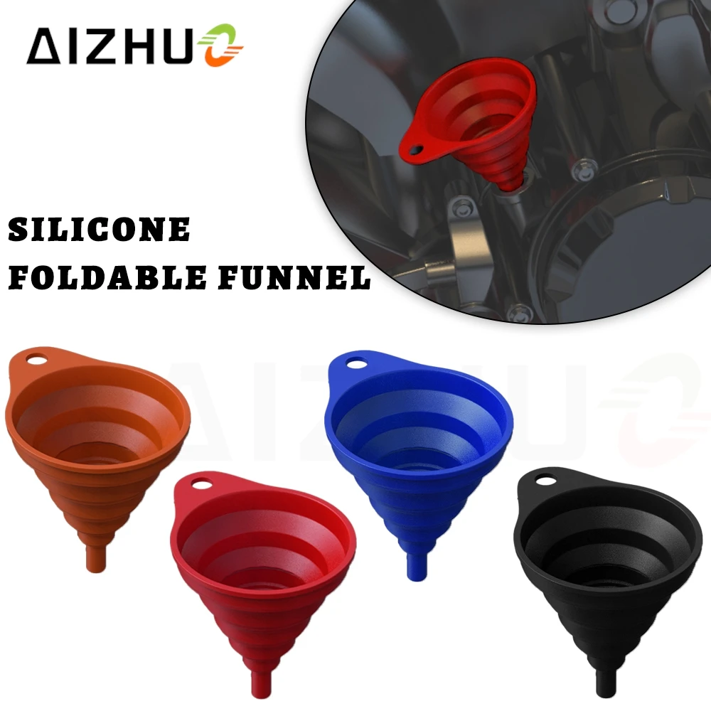For HONDA SH125 SH150 SH300 SH350 Foldable Car Engine Funnel Silicone Liquid Funnel Washer Engine Oil Petrol Change Tools