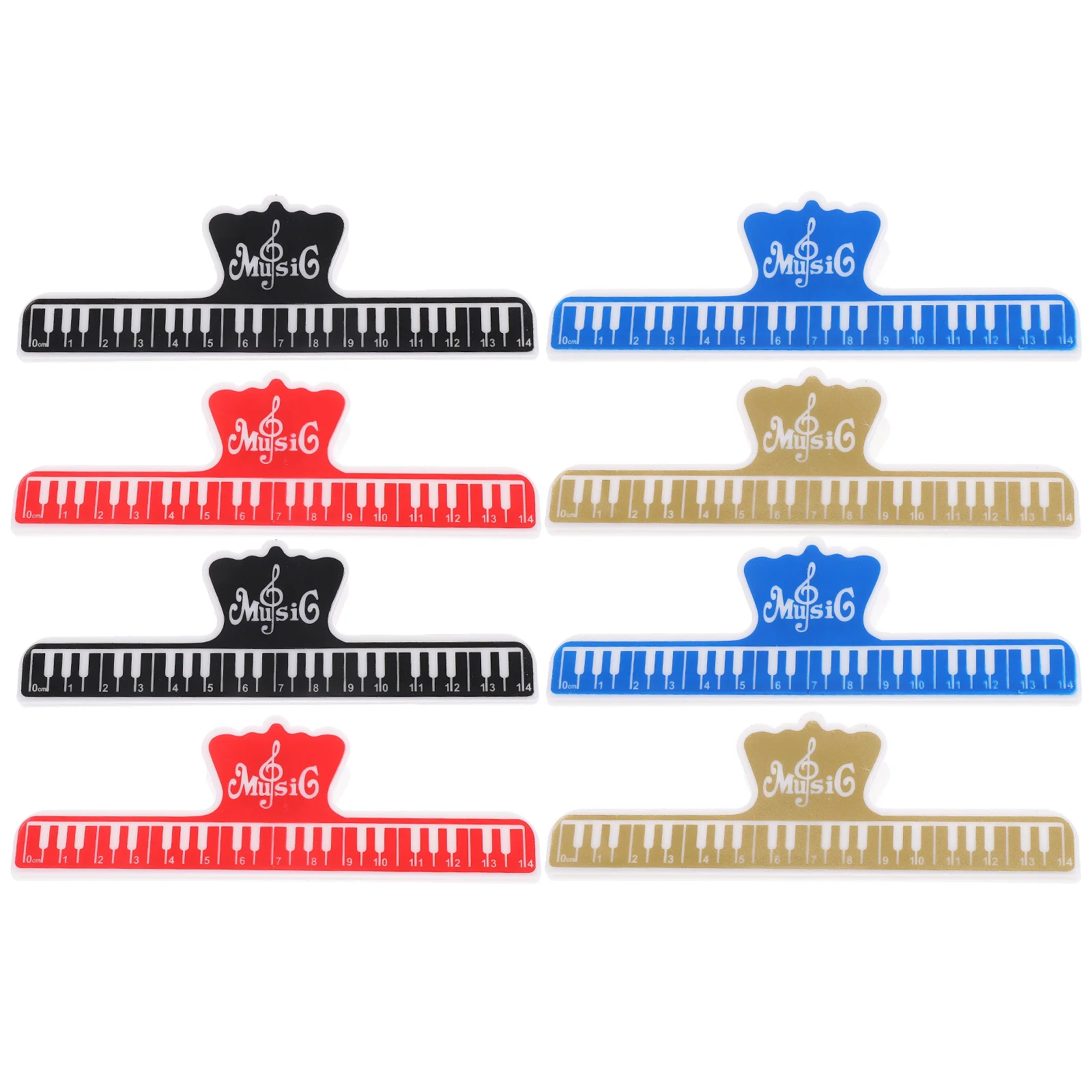 

8Pcs Piano Score Clips Made of High-Class Abs Page Fixing Clamps Sheet Music Holders Musical Book Accessories