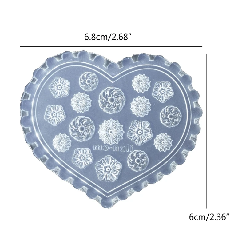 Y1ub ferramentas gel acrílico molde resina mini tamanho arte do prego molde silicone flor estrela floral modelo jóias