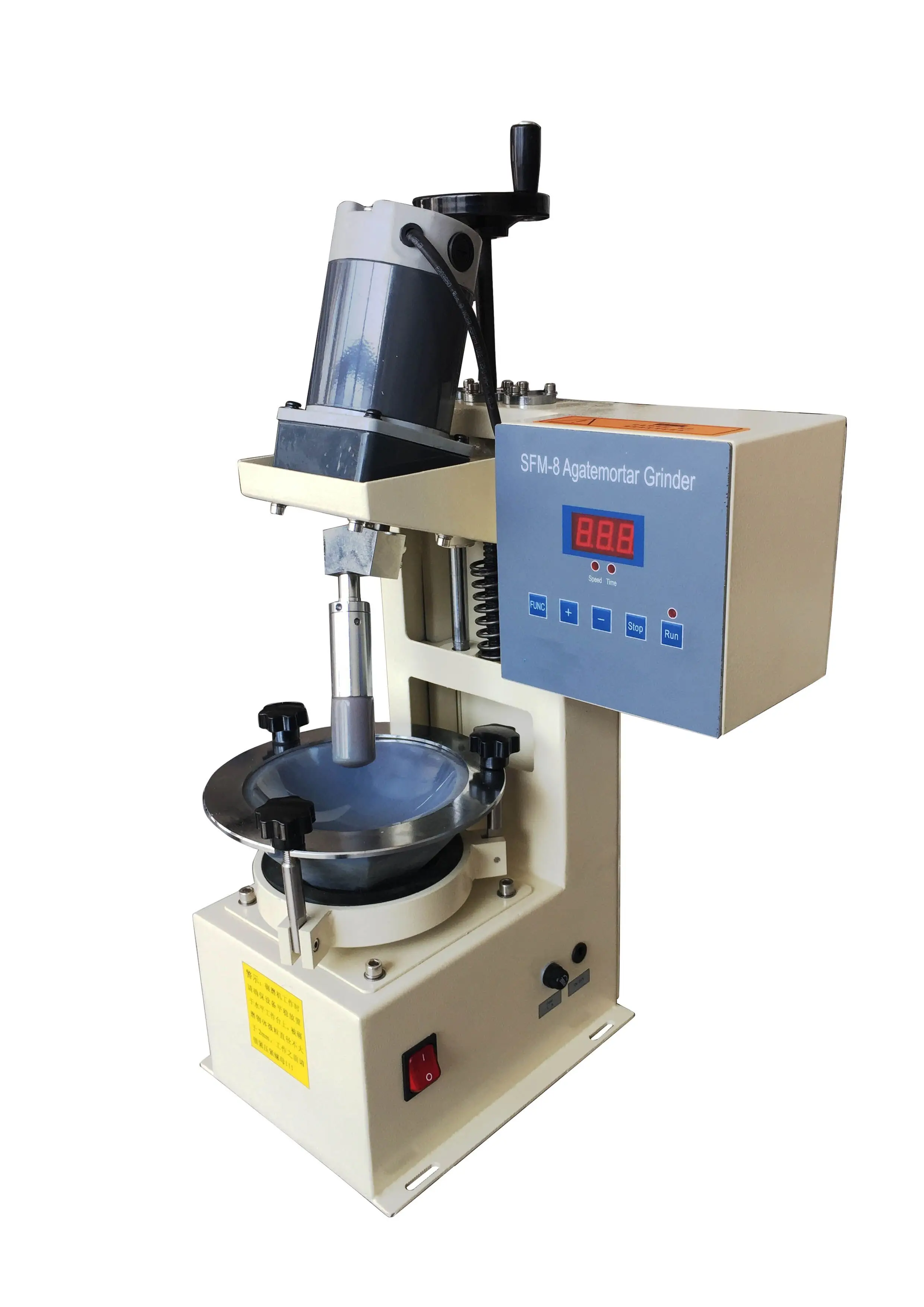 5インチ瑪瑙乳鉢と乳棒付きの実験室用自動瑪瑙乳鉢粉砕機