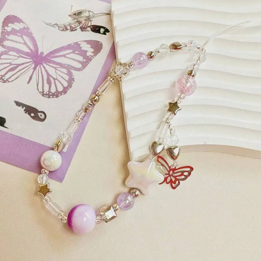 

Star Butterfly Charm Keychain For Women - Phone Bag Journal Decoration Accessory