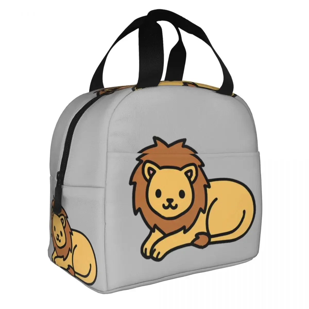 Lion Insulated Lunch Bags Leakproof Picnic Bags Thermal Cooler Lunch Box Lunch Tote for Woman Work Kids School