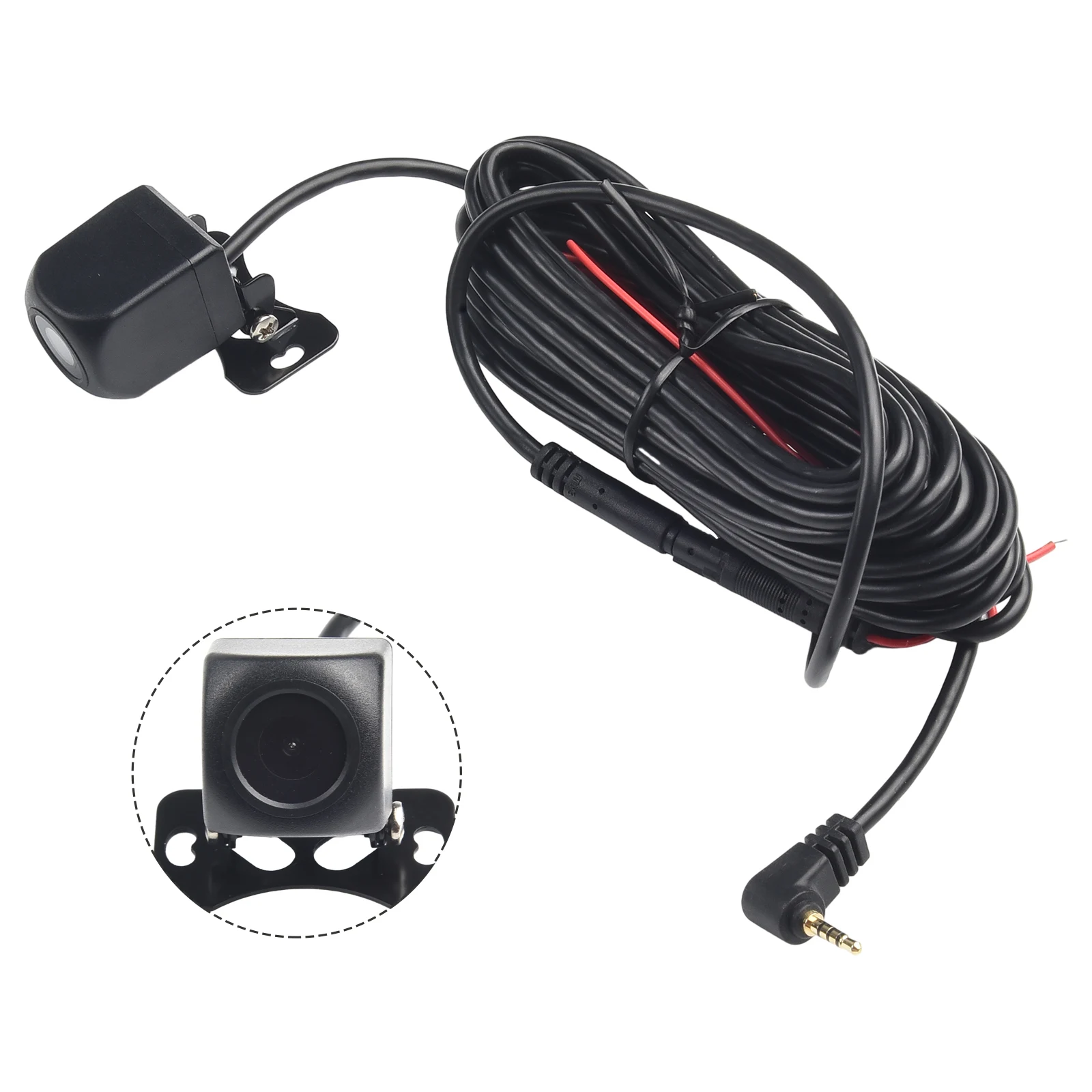 Cámara de visión trasera DVR de 170 grados para coche, grabadora de conducción de 5 pines, NTSC/PAL, uso General, solo para cámara con Cable de 5 pines + Cable trasero de 6m