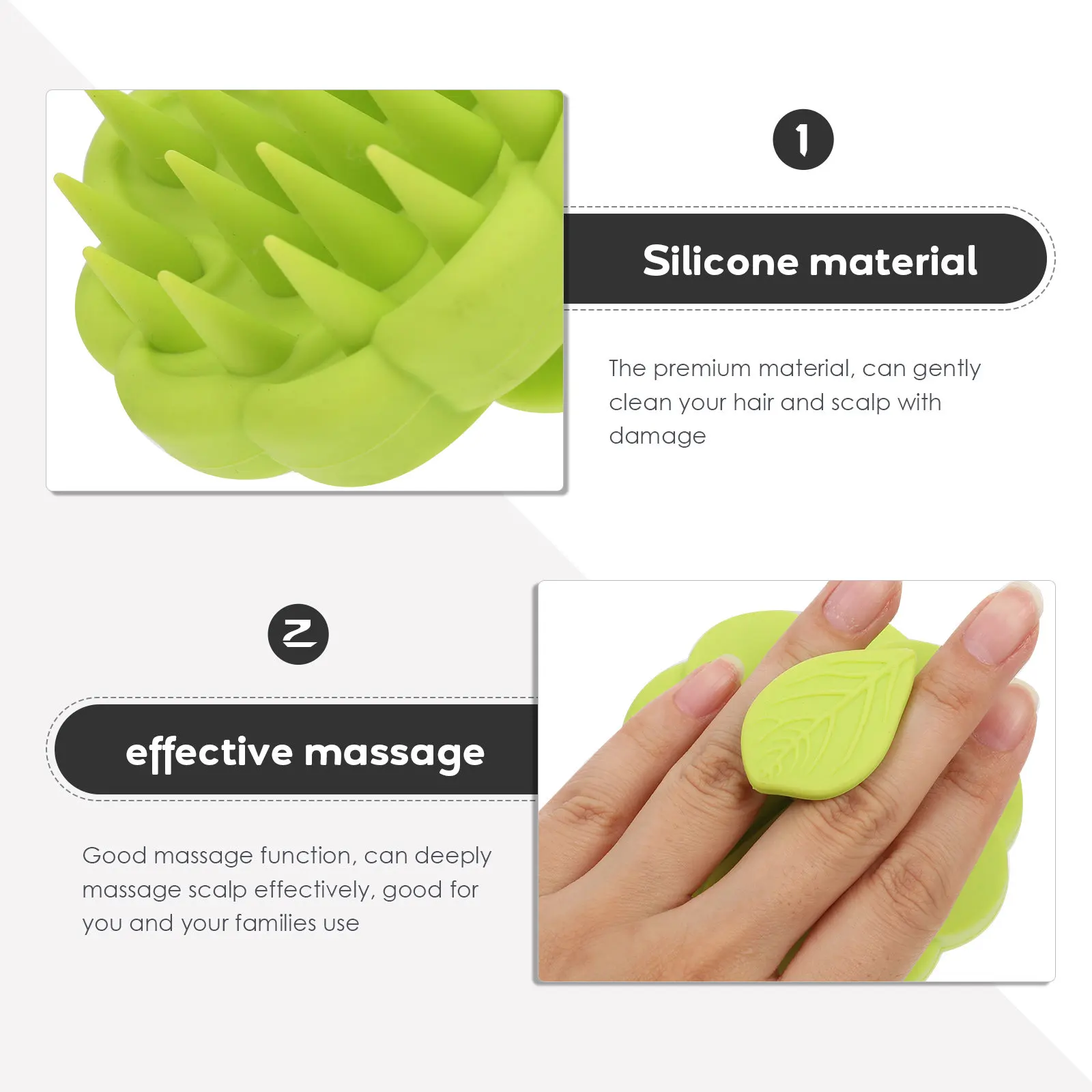 

Силиконовая щетка для очищения кожи головы, премиум-класса, мягкий массажер для кожи головы, щетка для глубокой очистки и мытья волос, портативная, удобная, для ванны