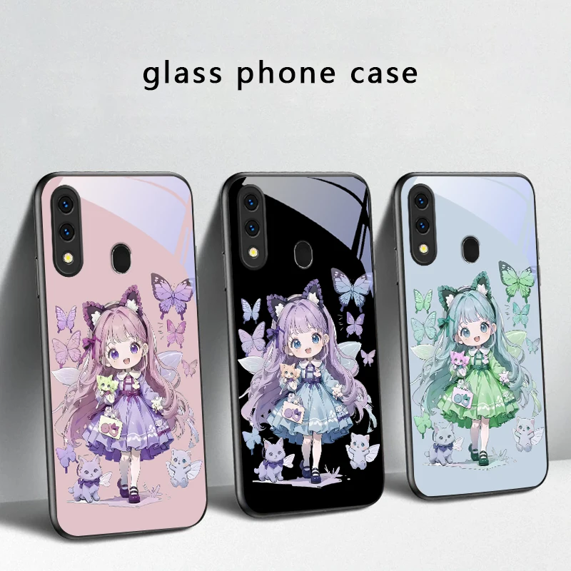

Q-version Blue Butterfly For Samsung Galaxy A30 A31 A32 A33 A34 A35 A42 A30s A20 A25 A26 A51 A56 A54 A72 A73 70 Glass Phone Case