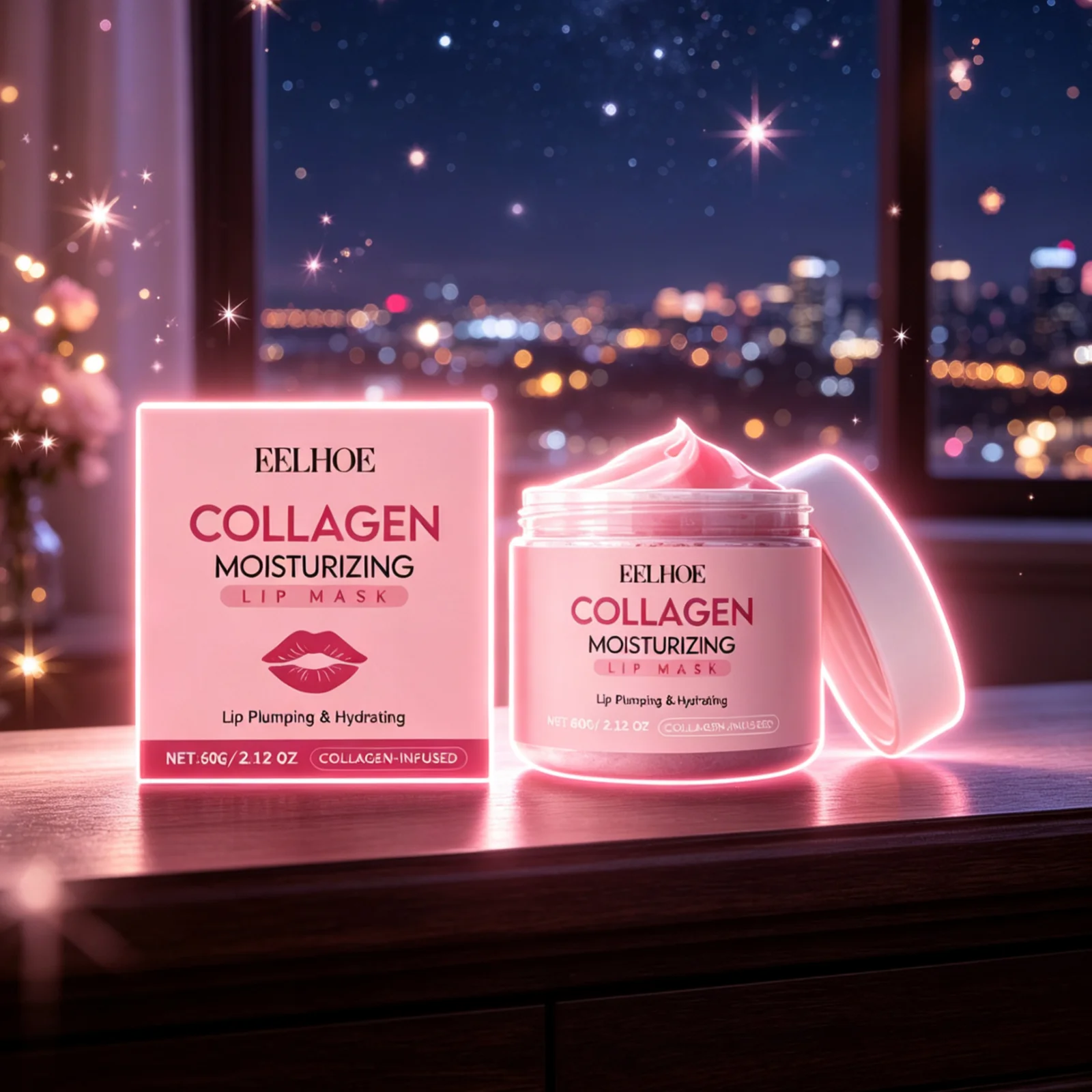 

EELHOE Lip Sleeping Mask Long Lasting Moisturizing Improve Dry Cracked Softening Smoothing Skin Plumping Gentle Formula Lip Balm