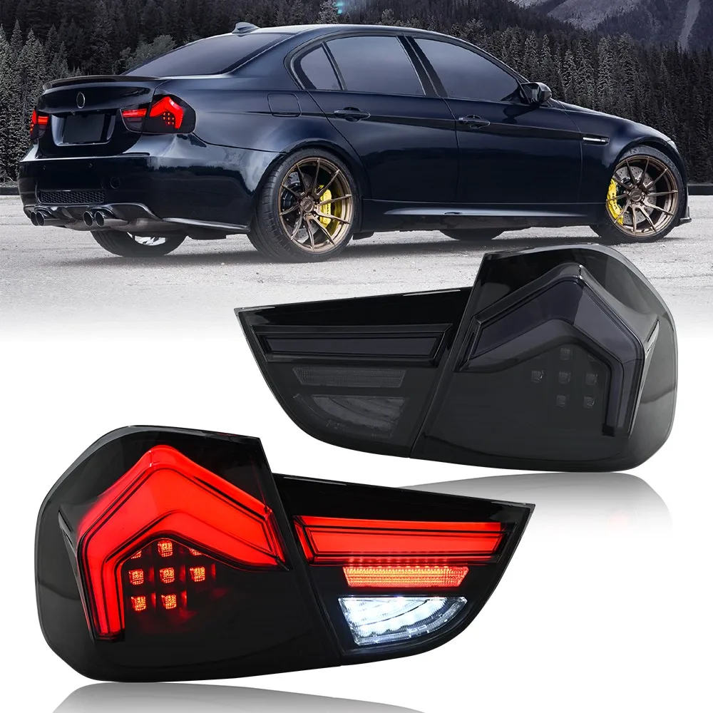 

2 шт. полностью светодиодный задний фонарь подходит для BMW E90 3 серии седан 2009-2012, последовательный указатель поворота, задние стоп-сигналы багажника в сборе