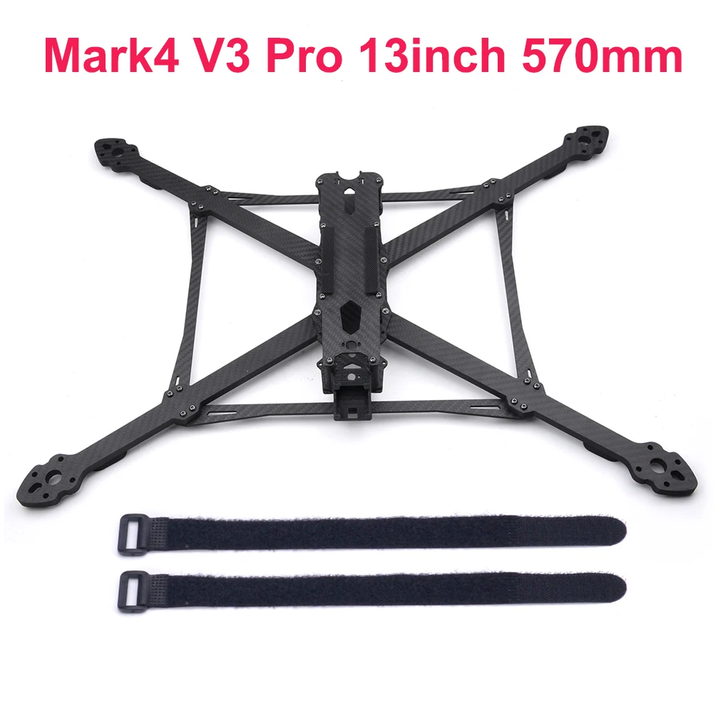 

MARK4 V3 Pro 13inch 570mm Carbon Fibre Drone Rack Frame Kit With 8mm Arm For FPV Freestyle Quadcopter Traverser