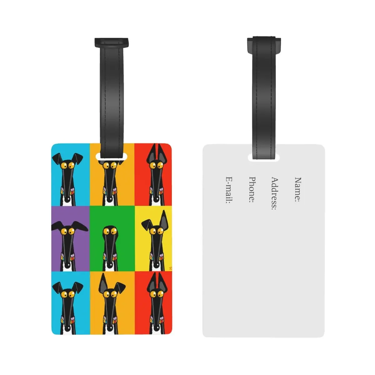 Greyhound Semaphore Luggage Tags Suitcase Accessories Travel PVC Baggage Boarding Tag Portable Label Holder ID Name Address