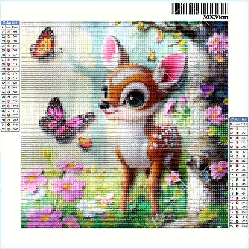 5d Diamond Art Supplies Animal Fawn In Forest New Arrivals Diamond Painting Kit Butterfly Cross Stitch Arts And Crafts 30X30