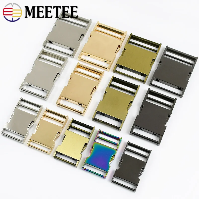 

5Pcs Meetee 14-38mm Side Metal Quick Release Buckle Bag Strap Closure Buckles Webbing Carabiner Clip Backpack Clasp Pet Collar