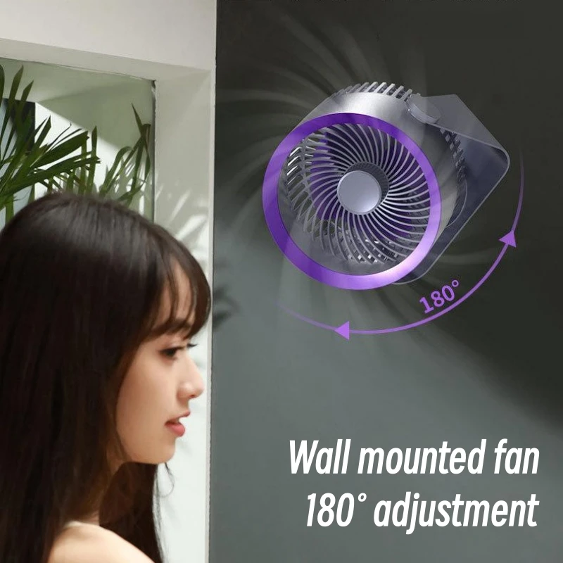 

4000mAh Electric Fan Portable Cordless Air Circulator Desktop Wall Mount Ceiling Fan Air Cooler Bedroom Kitchen Ventilation Fan