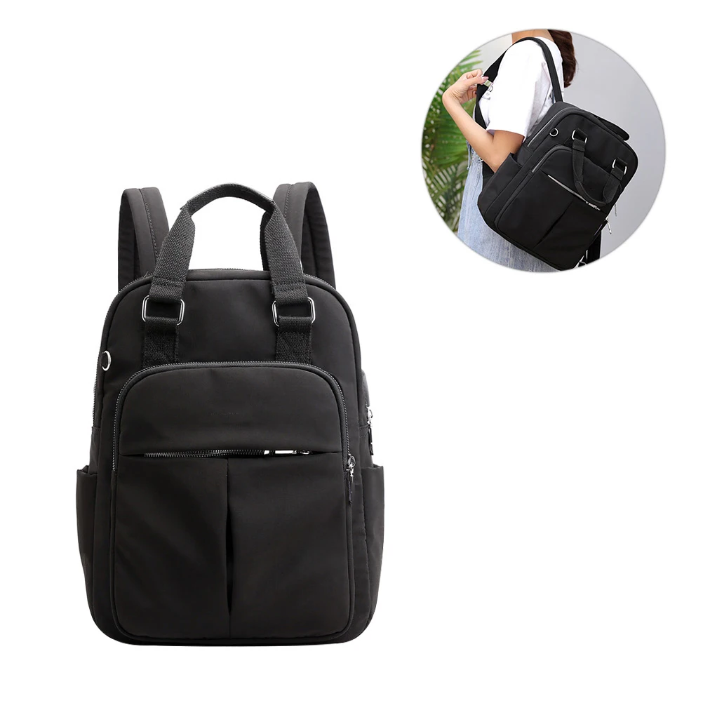

【】Usb Charging Backpack For Laptop High Capacity Travel Backpack Lightweight Durable Multi Pocket Organizer Black