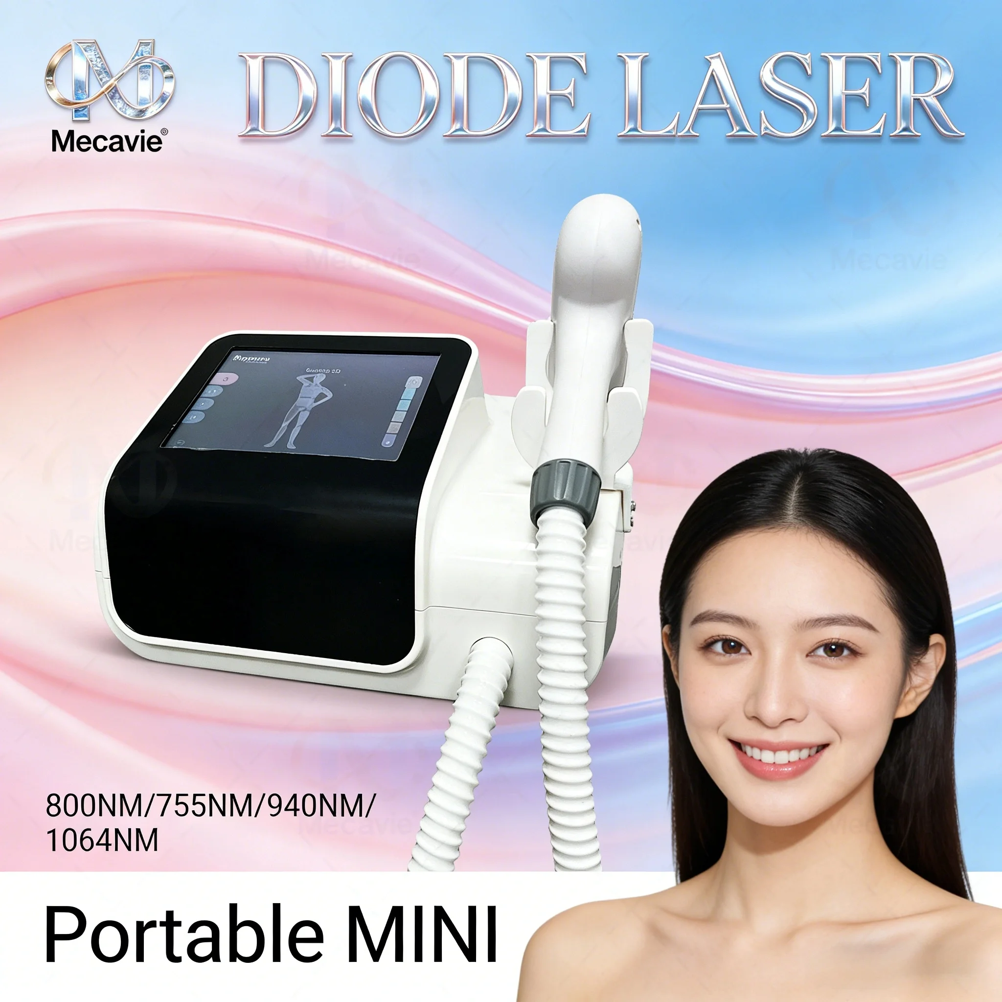 

Портативный диодный лазер для удаления волос 4000 Вт, омоложение кожи, Ice Platinum 808 нм, депиляция с 4 длинами волн для салонов красоты