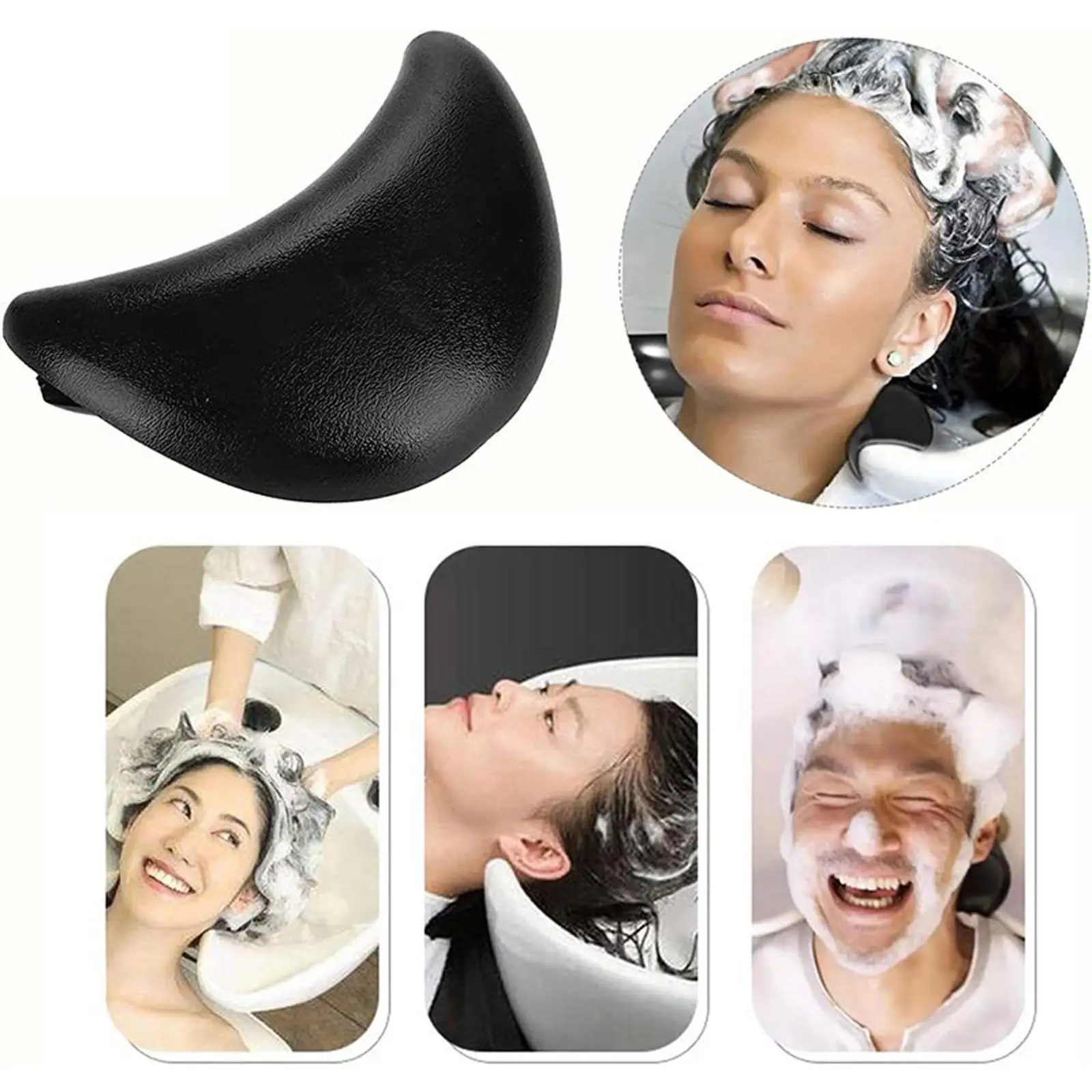 Cojín de descanso para el cuello, cojín impermeable para el salón de belleza, con pinzas para el champú, almohada conveniente para el cuello, multifunción para peluqueros, salones de pelo para el hogar