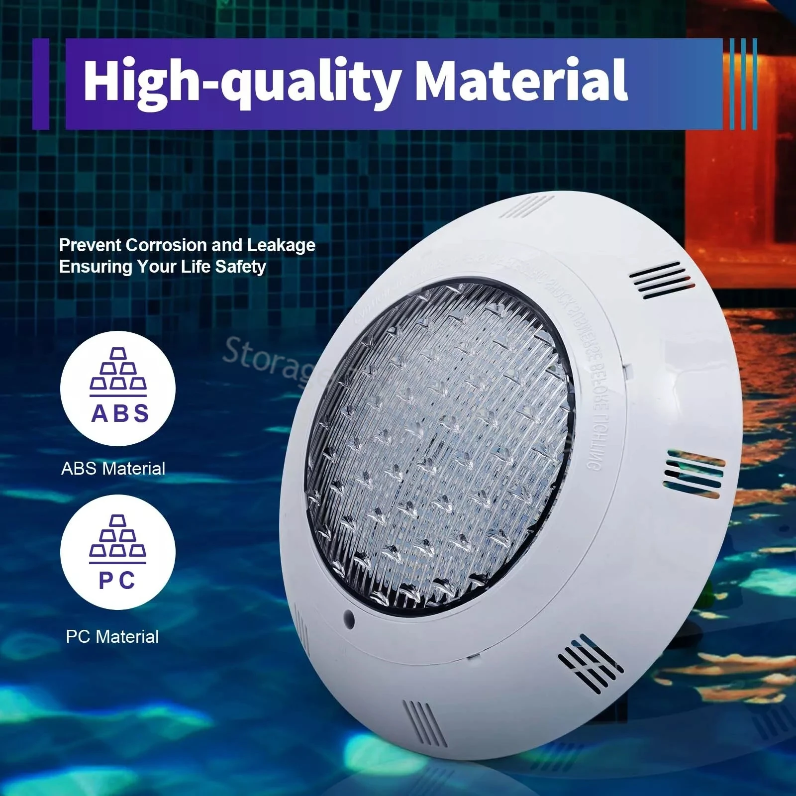 Luces LED sumergibles RGB, 7 colores, luz subacuática para piscina con control remoto, AC12V, IP68, foco para piscina impermeable al aire libre