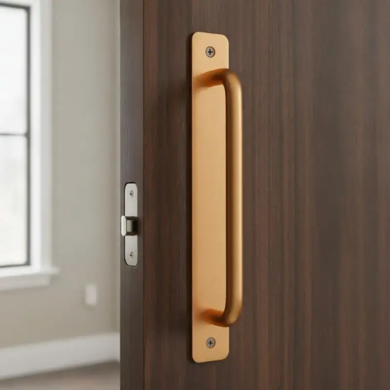 Screw Free Cabinet Handles Thickened Solid Aluminum Alloy Pulls For Wardrobe Sliding Door Home Hardware