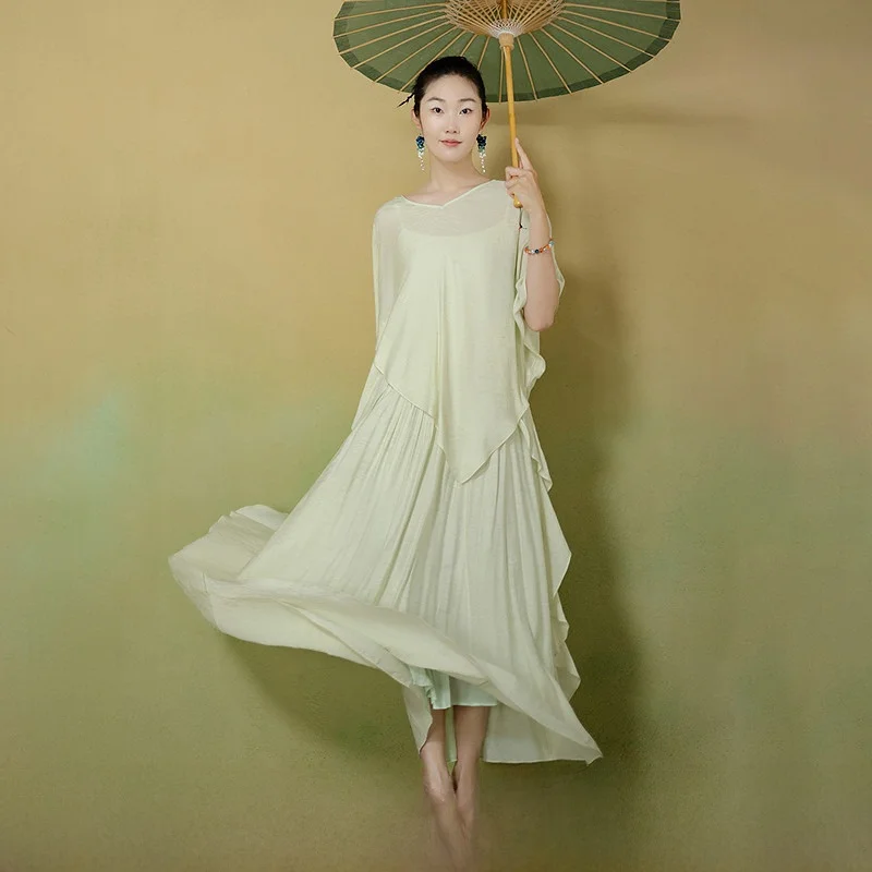 

Женская длинная юбка А-силуэта из цветочной марли с вышивкой, повседневная, с завышенной талией, летняя