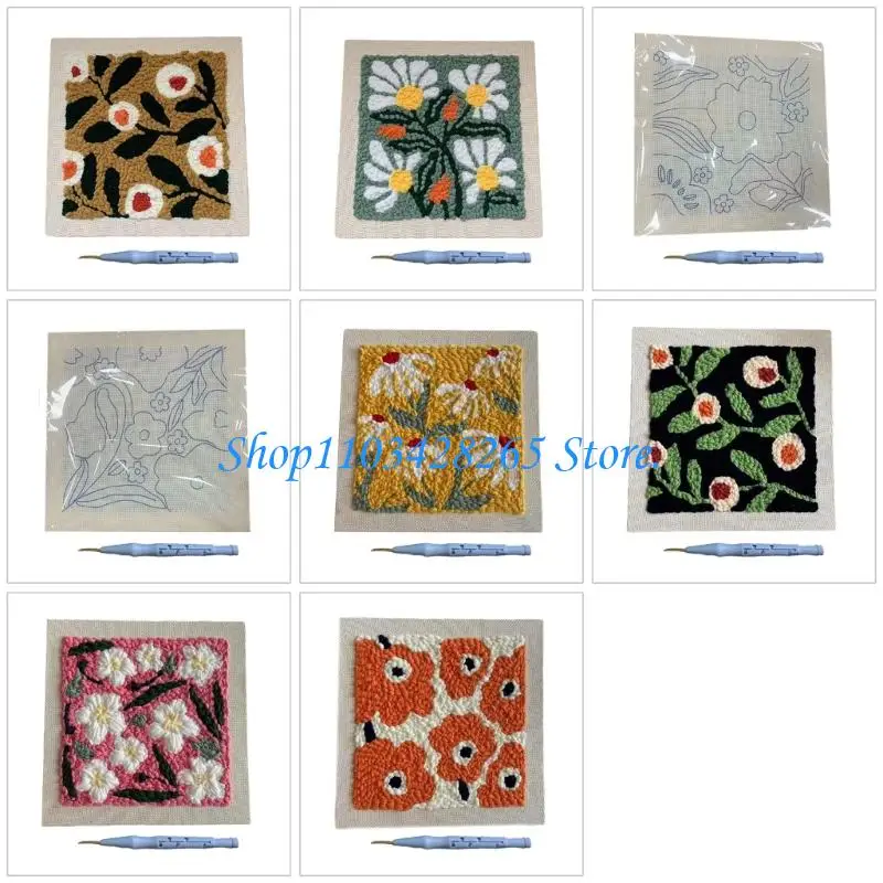 Bloemstof Schilderij Borduurknutselset Stikpakketten Beginnersvriendelijk Voor Handgemaakte Muurkunst Vrouwen Gifting Supply