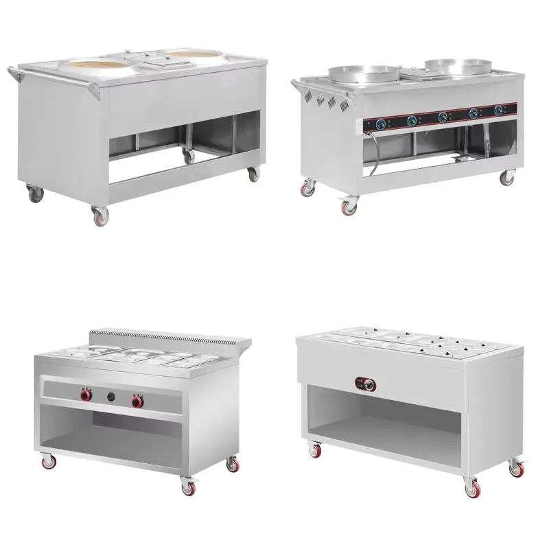 Commercial Kitchen Combination Cart Pasta Cooker Trolley Buffet Restaurant Equipment