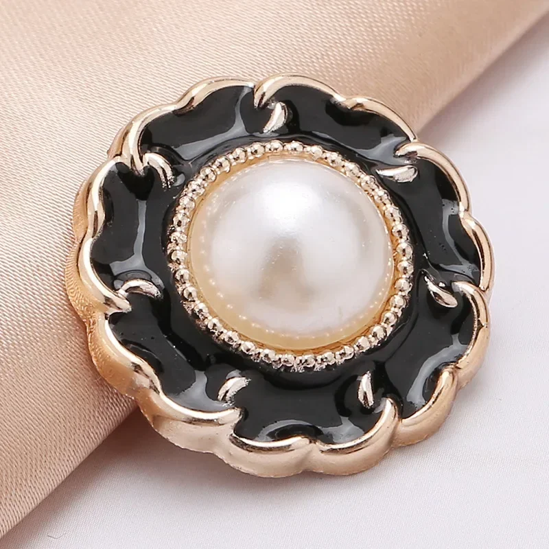 10 Pieces Fashionable Shank Buttons 18mm Beautiful Plastic Plating Gold Color Shank Buttons Woman Garment Accessories