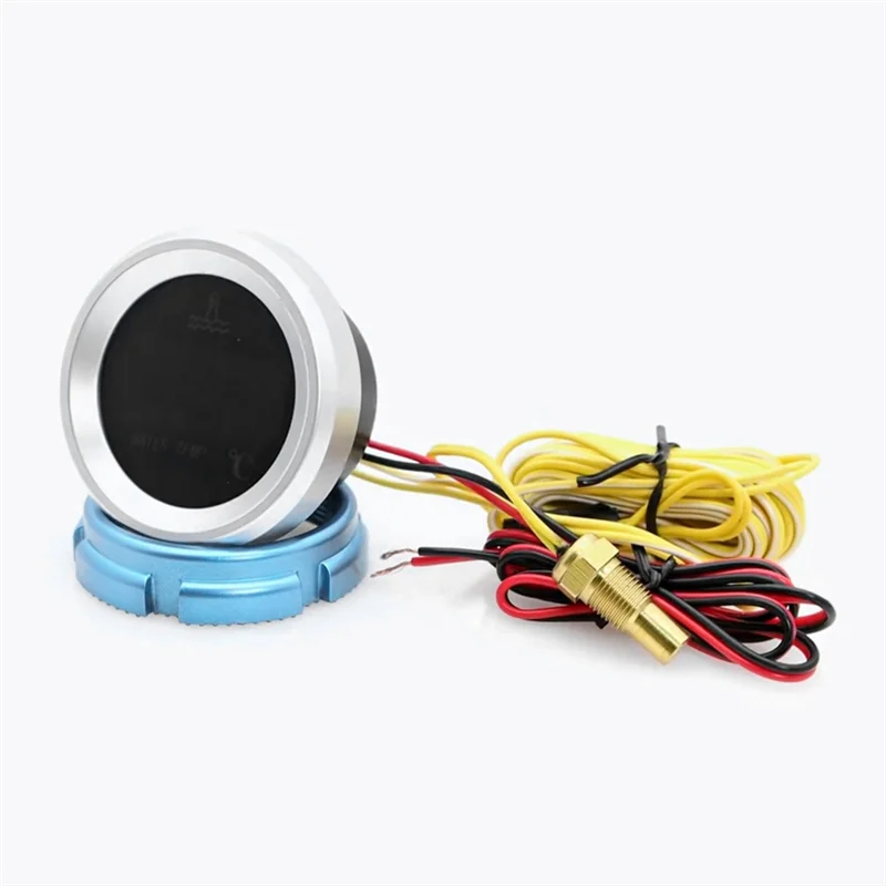 52 مللي متر مقياس درجة حرارة الماء سيارة الرقمية متر شاشة LED مع وظيفة إنذار استشعار درجة الحرارة-N25R #4