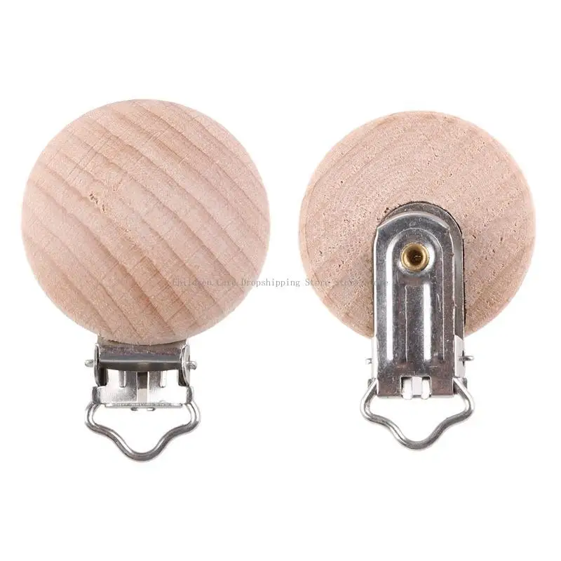

20pcs Wooden Clips Pacifier Dummy Clip Holder Natural Beech Baby Feed