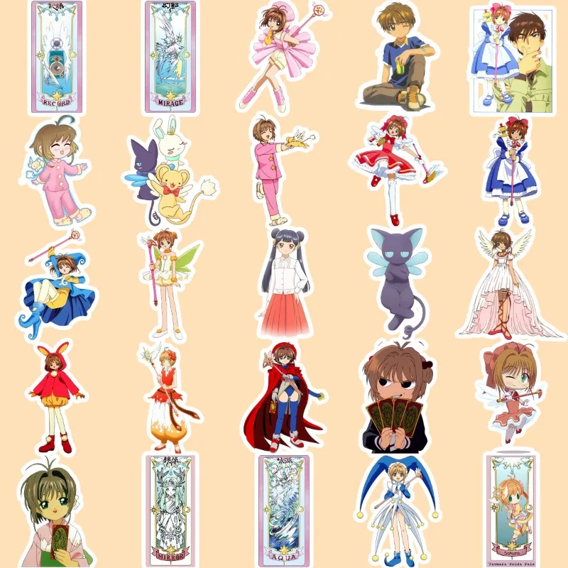CardCaptor ساكورا أنيمي ملصق الكرتون الإبداعية باد كوب ماء دفتر مقاوم للماء ملصق مزخرفة اكسسوارات هدايا العيد