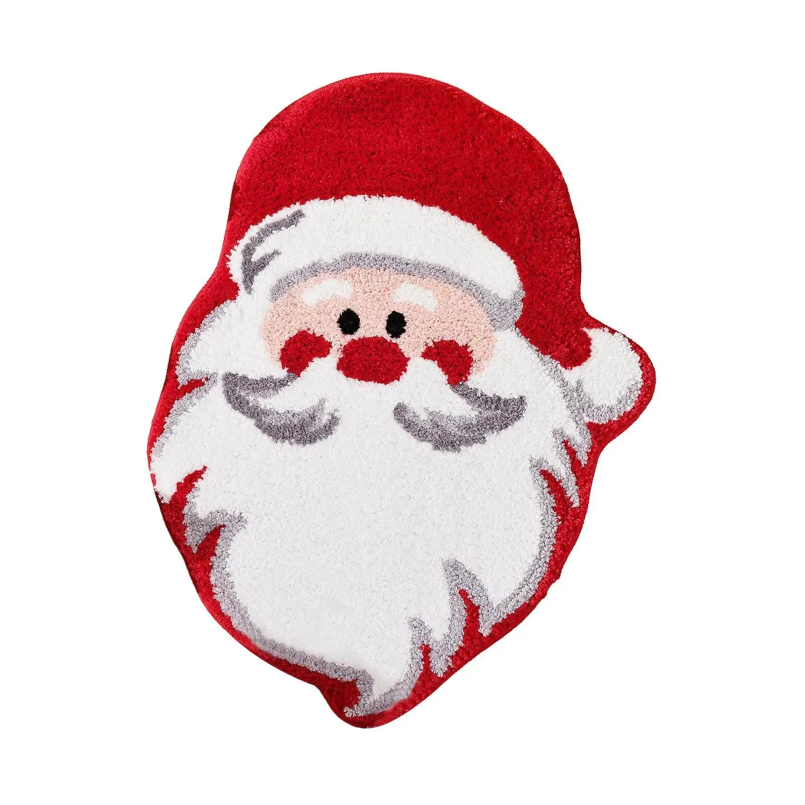 Santa Claus Rug Comfortable Sturdy Soft for Christmas Decor Gifts Floor Mat