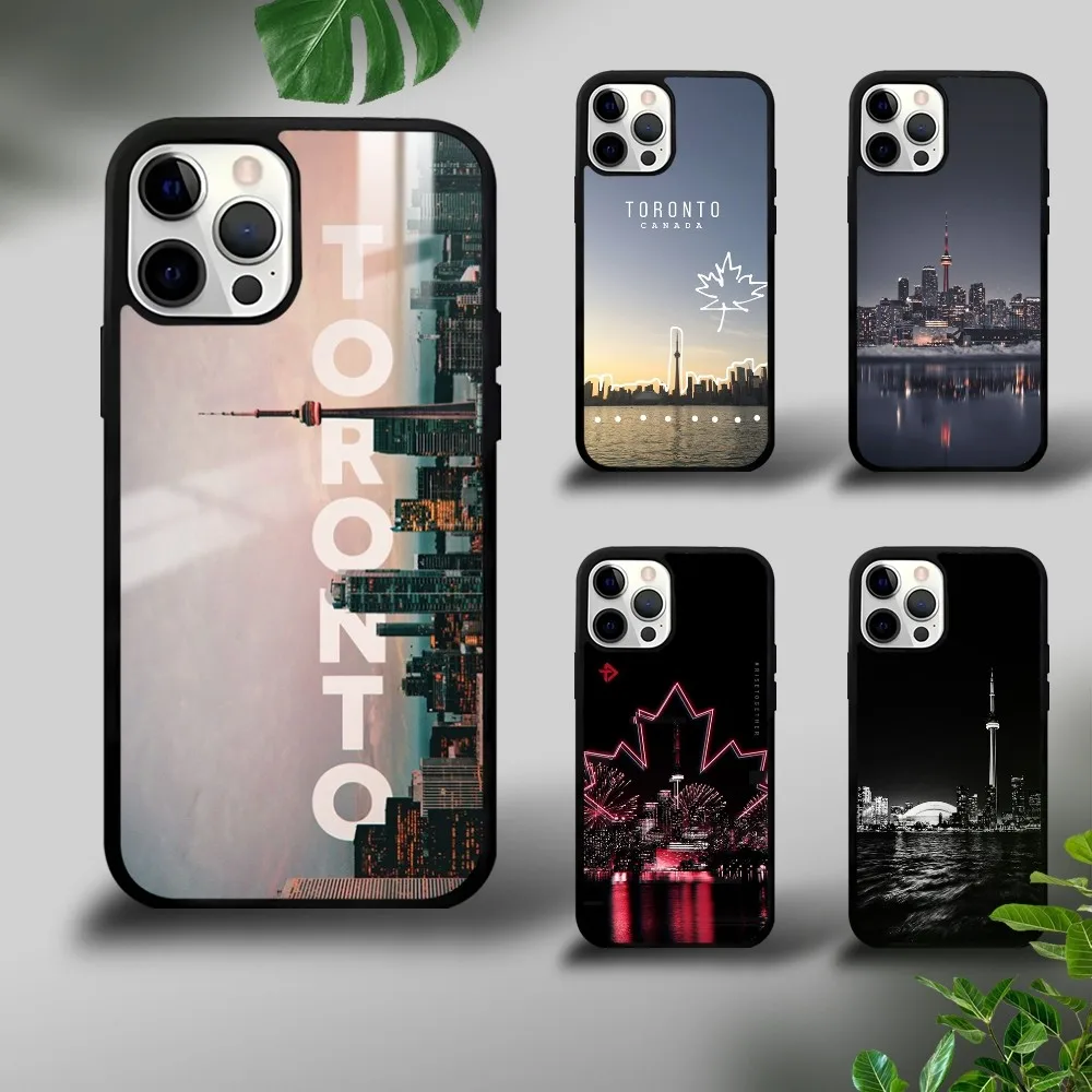 Toronto Night Phone Case For iPhone 16 15 14 13 12 11 Pro Xs Max Mini Plus Celulares Hard Funda